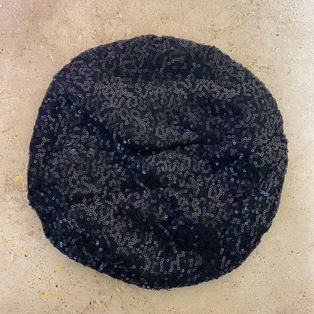 Black sequin hat